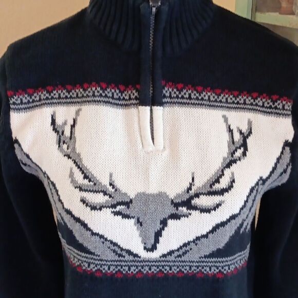 Chaps Cotton Zippered Pullover - Picture 2 of 12